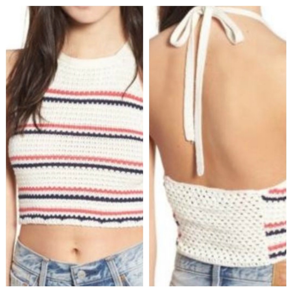 Crochet Boho Halter Top NWT
